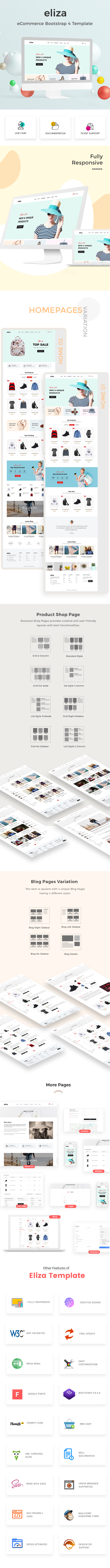 eliza - eCommerce Bootstrap 4 Template