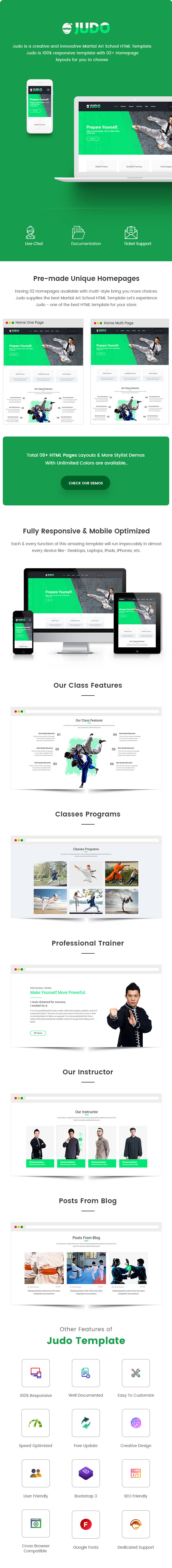 Judo - Martial Art School HTML Template