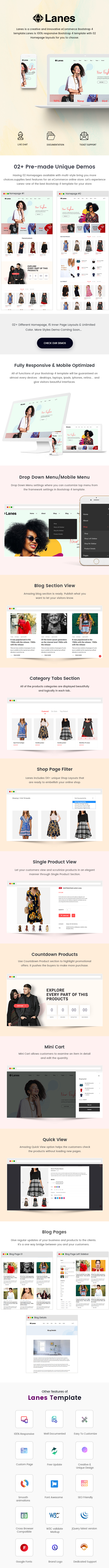 Lanes - Fashion Store HTML Template - 1