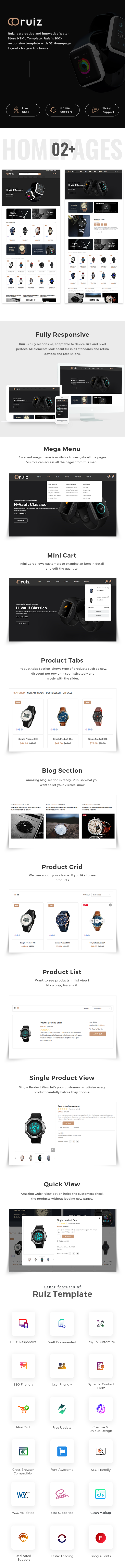 Watch Store HTML Template
