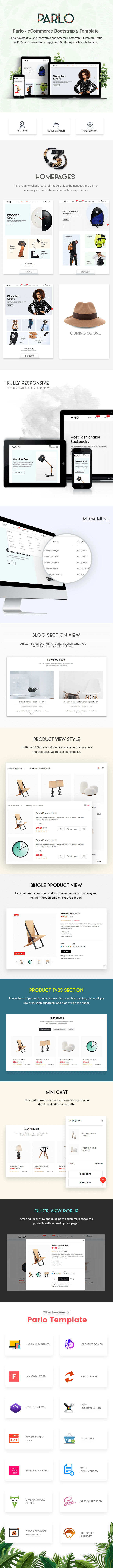 Parlo – Fashion, Furniture Store HTML Template