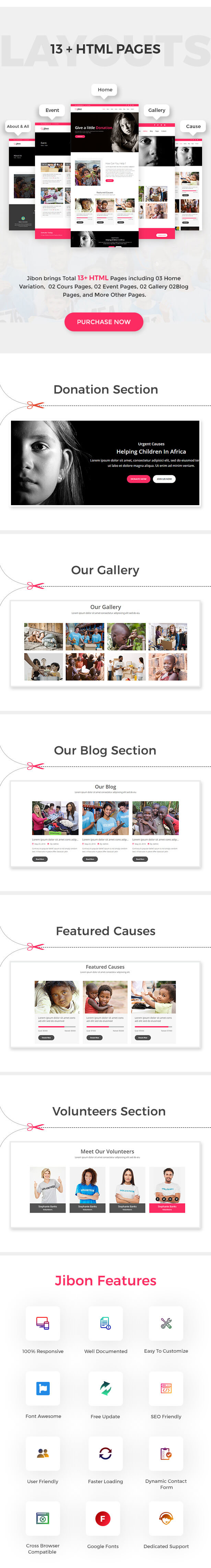 Jibon - Nonprofit Website Template using Bootstrap