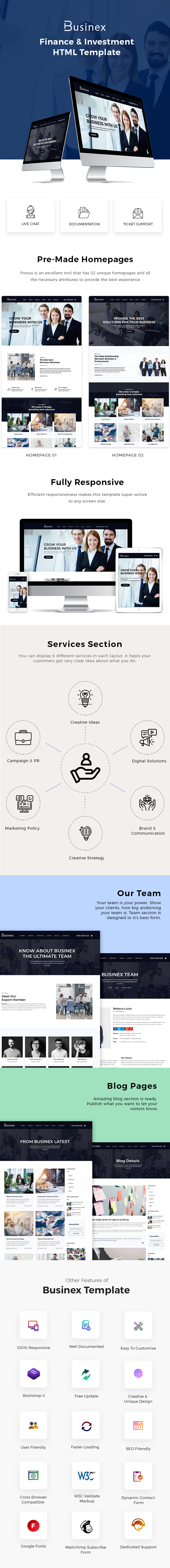 Businex – Corporate Business Bootstrap4 Template - 1