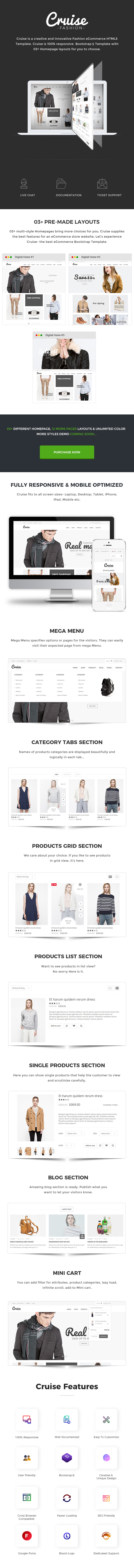 Cruise - Fashion Luxury HTML Template using Bootstrap