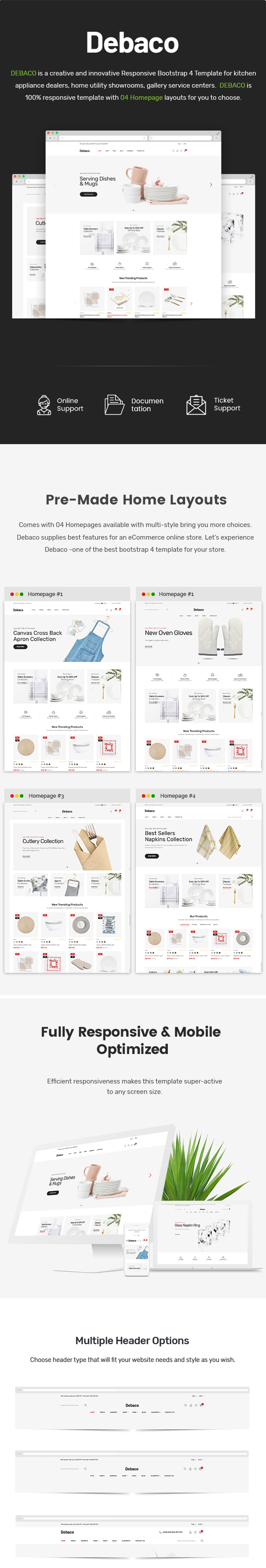 Debaco - Kitchen Appliances Store HTML Template