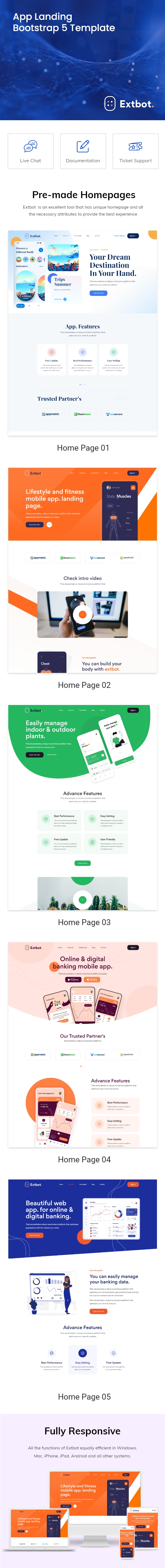 Extbot - App Landing Bootstrap 5 Template