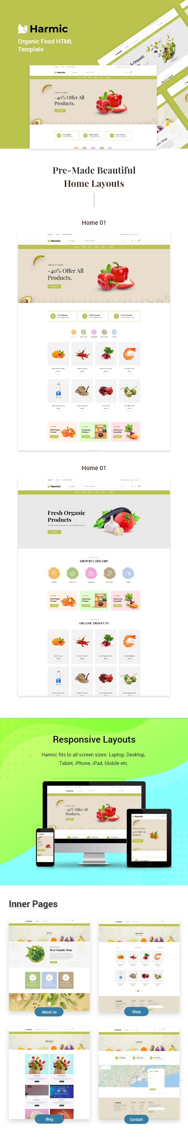 Harmic - Organic Food HTML Template