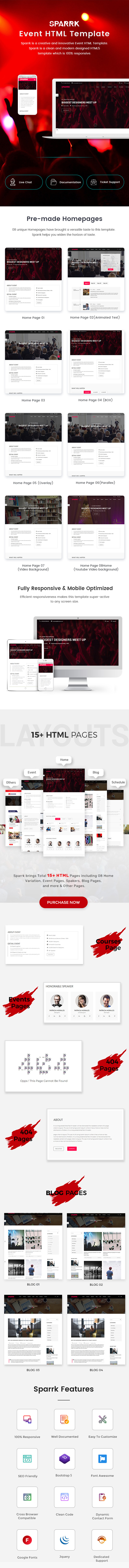 Sparrk – Event & Conference HTML5 Template