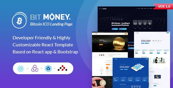 Bit Money React Bitcoin Template