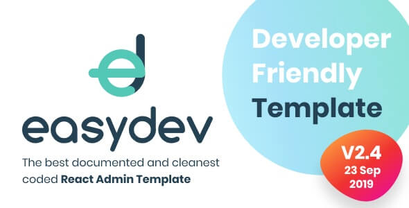 EasyDev Developer Friendly React Redux BS4 Admin Template + Seed Project