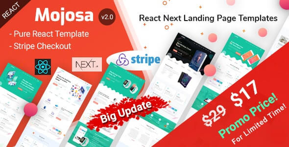 Mojosa React Next Landing Page Templates
