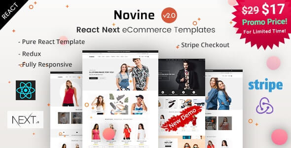 Novine React Next eCommerce Templates