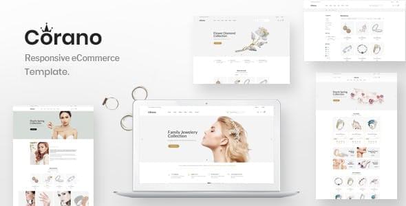 Corano Jewellery eCommerce Bootstrap 4 HTML Template