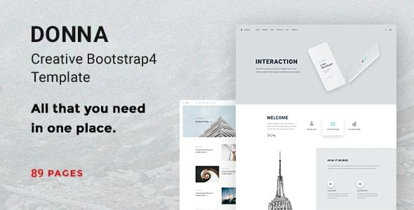 Donna Multipurpose Bootstrap 4 Template