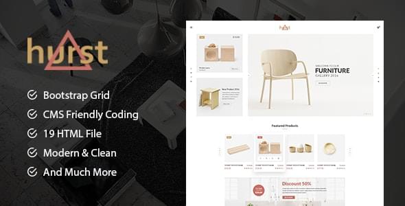 Hurst Furniture Store eCommerce HTML Template