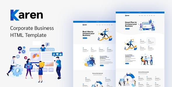 Karen Corporate Business Bootstrap 4 Template