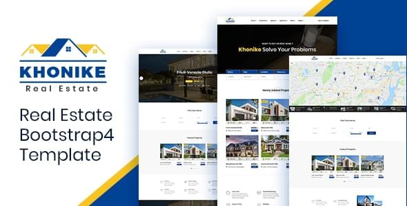 Khonike Real Estate Bootstrap 4 Template
