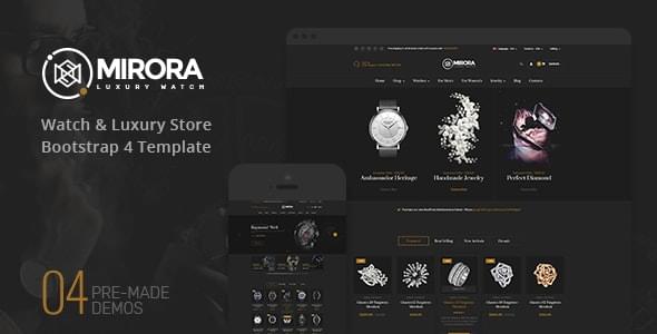 Mirora Watch and Jewelry Store Bootstrap 4 Template