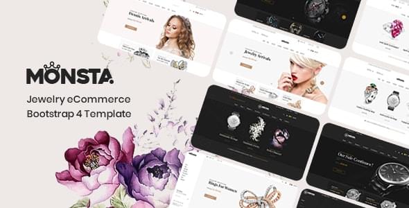 Monsta Jewelry eCommerce Bootstrap 4 Template