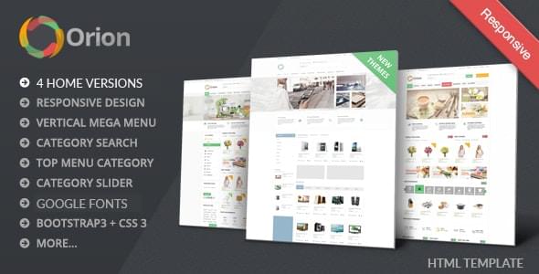 Orion Mega Shop eCommerce HTML Responsive Template