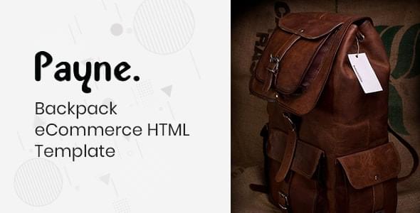 Payne Backpack eCommerce HTML Template