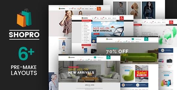 Shopro Fashion Electronics Store HTML Template