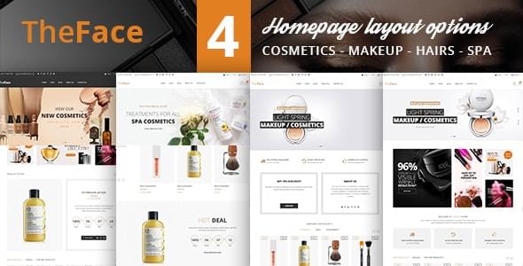 TheFace Beauty Cosmetics Store HTML Template